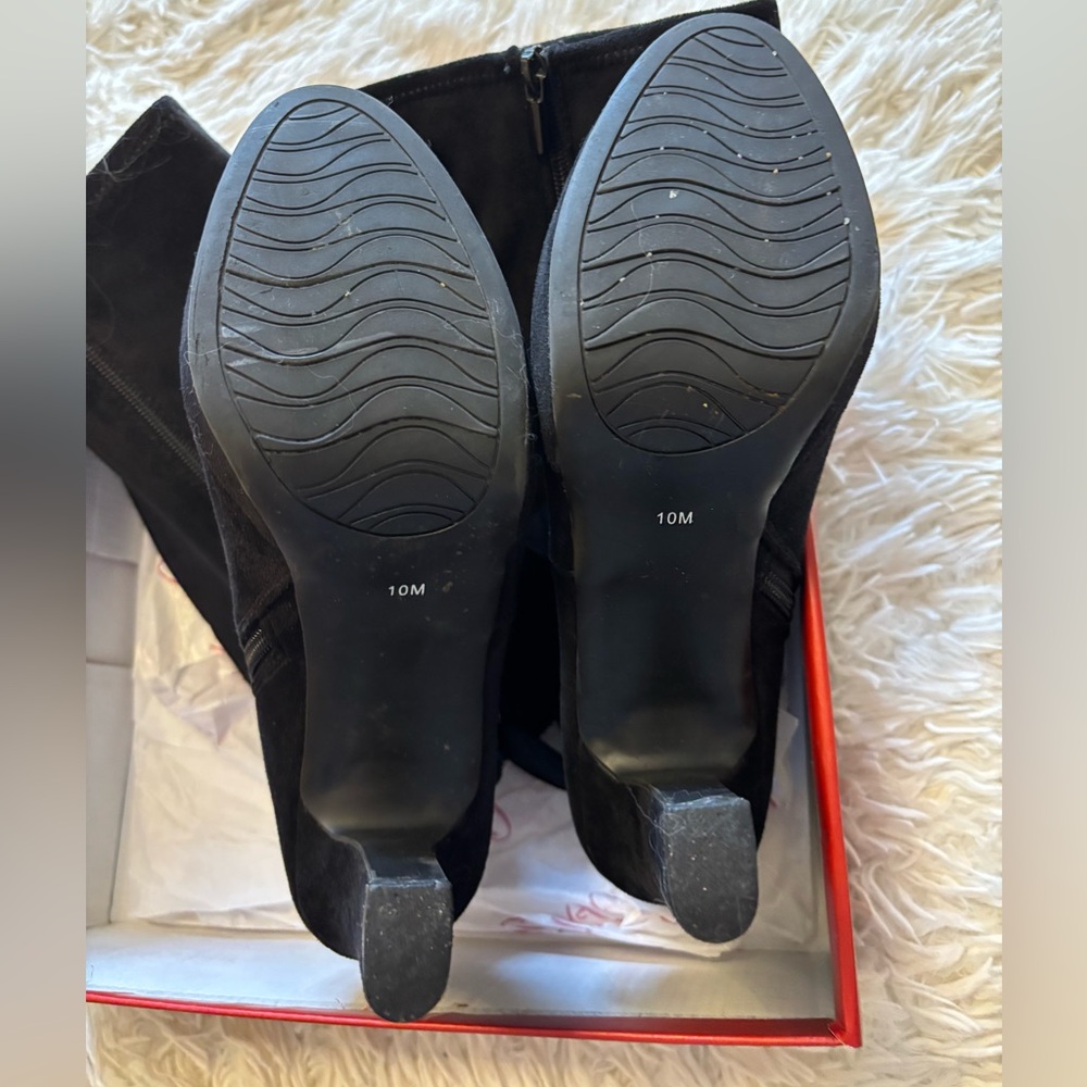 Impo Black Heeled Boots with Buckle Detail - Picture 2 of 6